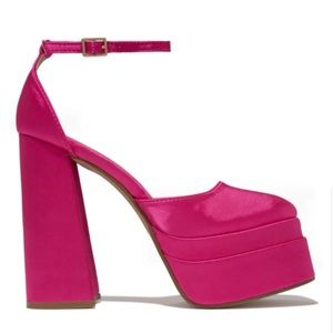 Miss Lola Bella pink platform heels